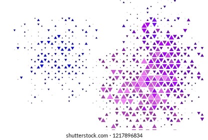 Light Pink, Blue vector template with crystals, triangles. Glitter abstract illustration with triangular shapes. Pattern can be used for websites.