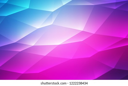 Light Pink, Blue vector template with crystals, triangles. Modern abstract illustration with colorful triangles. Pattern for commercials.