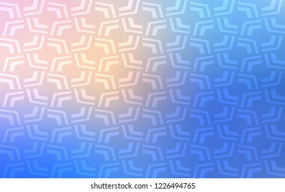 Light Pink, Blue vector template with bent ribbons. An elegant bright illustration with gradient. New composition for your brand book.