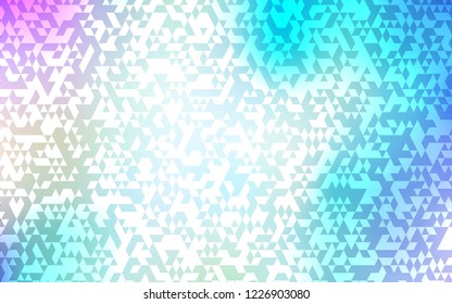 Light Pink, Blue vector template with crystals, triangles. Modern abstract illustration with colorful triangles. Smart design for your business advert.