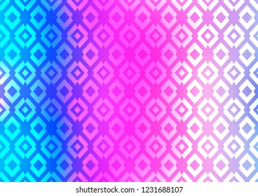 Light Pink, Blue vector template with crystals, rectangles. Abstract gradient illustration with rectangles. Smart design for your business advert.