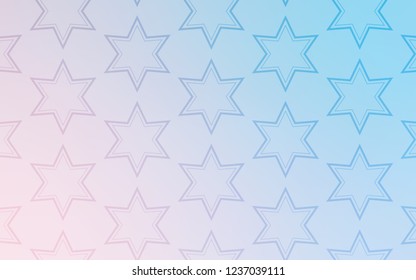 Light Pink, Blue vector template with sky stars. Shining colored illustration with stars. Pattern for websites, landing pages.