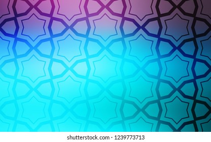 Light Pink, Blue vector template with sky stars. Stars on blurred abstract background with gradient. Smart design for your business advert.