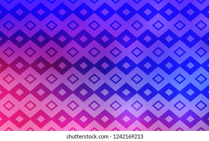 Light Pink, Blue vector template with rhombus. Illustration with set of colorful rectangles. Modern template for your landing page.