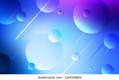 Light Pink, Blue vector template with circles. Beautiful colored illustration with blurred circles in nature style. Pattern can be used as texture of wallpapers.