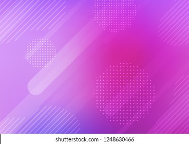 Light Pink, Blue vector template with repeated sticks, circles. Capsules on blurred abstract background with gradient dots. Smart design for your business advert.