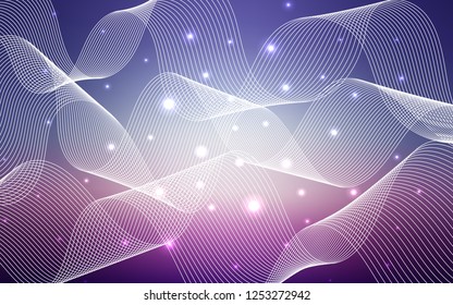 Light Pink, Blue vector template with carnival confetti. Glitter abstract illustration with colorful confetti, ribbons. The pattern can be used for carnival, festival leaflets.