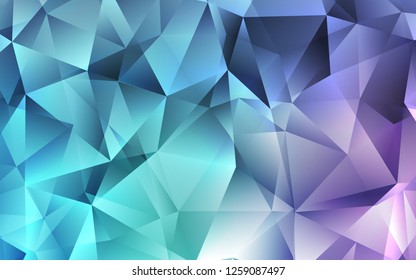 Light Pink, Blue vector template with crystals, triangles. Decorative design in abstract style with triangles. Pattern can be used for websites.