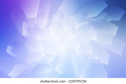Light Pink, Blue vector template in hexagonal style. White background with colorful hexagons. New design for website's poster, banner.
