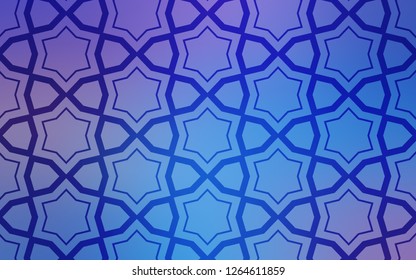 Light Pink, Blue vector template with sky stars. Decorative illustration with stars on abstract template. Best design for your ad, poster, banner.