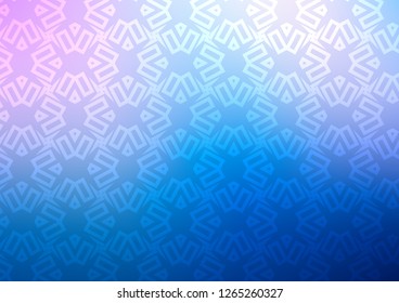 Light Pink, Blue vector template with triangles, squares. Decorative design in abstract style with lines, cubes. Pattern for commercials.