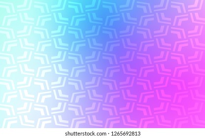 Light Pink, Blue vector template with lava shapes. Glitter abstract illustration with wry lines. Brand new design for your ads, poster, banner.