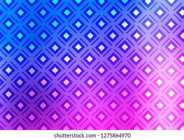Light Pink, Blue vector template with sticks, squares. Colorful decorative design in simple style with lines, rhombuses. Smart design for your business advert.