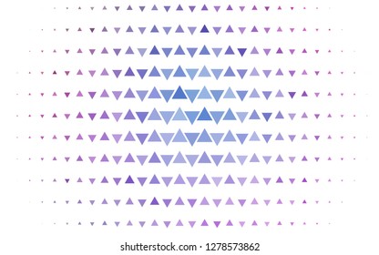 Light Pink, Blue vector template with crystals, triangles. Abstract gradient illustration with triangles. Smart design for your business advert.