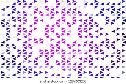 Light Pink, Blue vector template with crystals, triangles. Illustration with set of colorful triangles. Template for wallpapers.