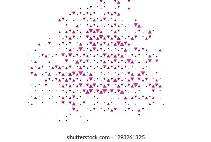 Light Pink, Blue vector template with crystals, triangles. Triangles on abstract background with colorful gradient. Smart design for your business advert.