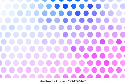 Light Pink, Blue vector template with circles. Blurred decorative design in abstract style with bubbles. Pattern for ads, leaflets.