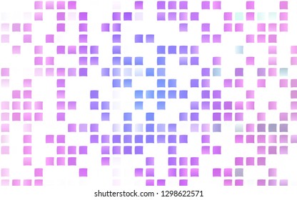 Light Pink, Blue vector template with crystals, rectangles. Illustration with set of colorful rectangles. The template can be used as a background.