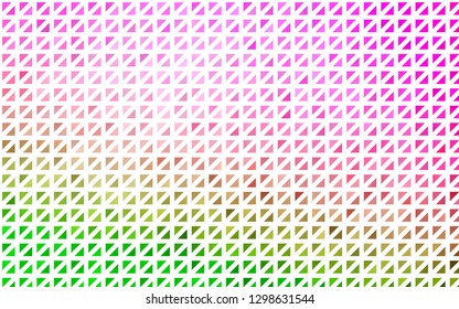 Light Pink, Blue vector template with crystals, triangles. Triangles on abstract background with colorful gradient. Pattern for commercials.