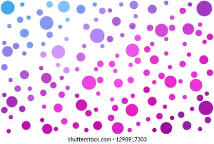 Light Pink, Blue vector  template with circles. Blurred decorative design in abstract style with bubbles. Pattern for ads, leaflets.