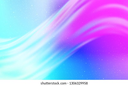 Light Pink, Blue vector template with space stars. Modern abstract illustration with Big Dipper stars. Best design for your ad, poster, banner.