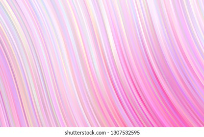 Light Pink, Blue vector template with bent lines. A sample with blurred bubble shapes. Marble design for your web site.