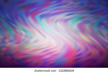 Light Pink, Blue vector template with space stars. Glitter abstract illustration with colorful cosmic stars. Pattern for astronomy websites.