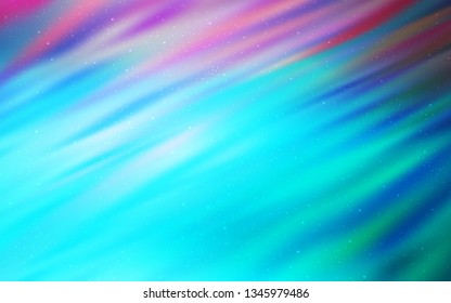 Light Pink, Blue vector template with space stars. Blurred decorative design in simple style with galaxy stars. Pattern for futuristic ad, booklets.