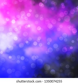 Light Pink, Blue vector template with circles. Modern abstract illustration with colorful circle shapes. Pattern for business ads.