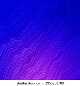 Light Pink, Blue vector template with curves. Colorful illustration in abstract style with bent lines. Pattern for booklets, leaflets.