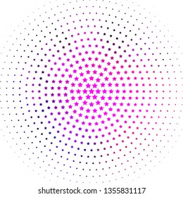 Light Pink, Blue vector template with neon stars. Colorful illustration with abstract gradient stars. Pattern for wrapping gifts.