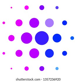 Light Pink, Blue vector template with circles. Abstract colorful disks on simple gradient background. Pattern for wallpapers, curtains.