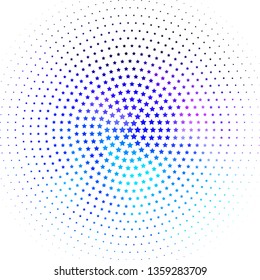 Light Pink, Blue vector template with neon stars. Colorful illustration with abstract gradient stars. Best design for your ad, poster, banner.