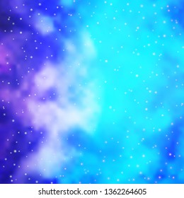 Light Pink, Blue vector template with neon stars. Blur decorative design in simple style with stars. Pattern for websites, landing pages.