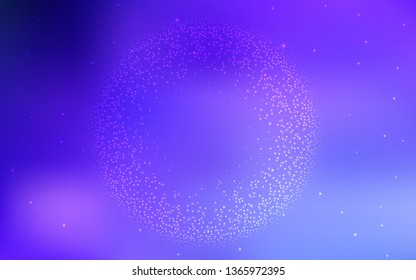 Light Pink, Blue vector template with space stars. Blurred decorative design in simple style with galaxy stars. Smart design for your business advert.