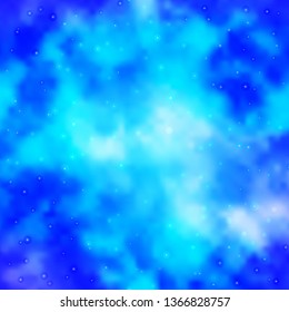 Light Pink, Blue vector template with neon stars. Modern geometric abstract illustration with stars. Theme for cell phones.