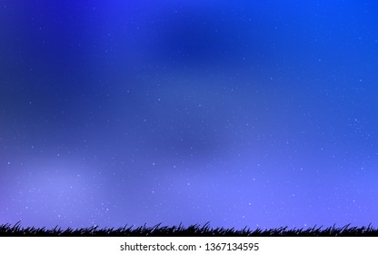 Light Pink, Blue vector template with space stars. Glitter abstract illustration with colorful cosmic stars. Best design for your ad, poster, banner.