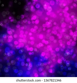 Light Pink, Blue vector template with circles. Colorful illustration with gradient dots in nature style. Design for your commercials.
