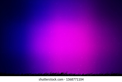 Light Pink, Blue vector template with space stars. Shining illustration with sky stars on abstract template. Pattern for futuristic ad, booklets.