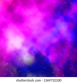 Light Pink, Blue vector template with neon stars. Colorful illustration in abstract style with gradient stars. Pattern for websites, landing pages.