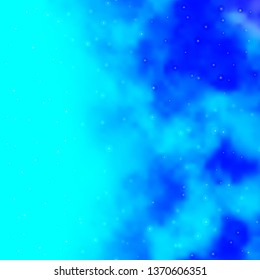 Light Pink, Blue vector template with neon stars. Modern geometric abstract illustration with stars. Design for your business promotion.