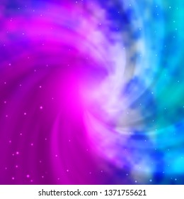 Light Pink, Blue vector template with neon stars. Modern geometric abstract illustration with stars. Pattern for new year ad, booklets.