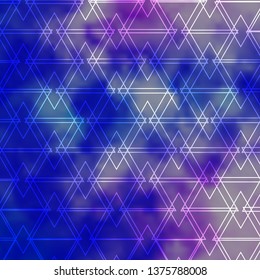 Light Pink, Blue vector template with lines, triangles. Colorful illustration with triangles in simple style. Pattern for booklets, leaflets