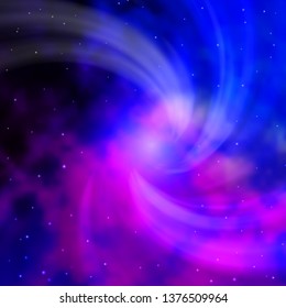 Light Pink, Blue vector template with neon stars. Decorative illustration with stars on abstract template. Pattern for websites, landing pages.