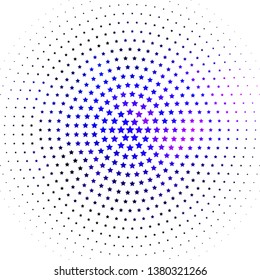 Light Pink, Blue vector template with neon stars. Modern geometric abstract illustration with stars. Design for your business promotion.