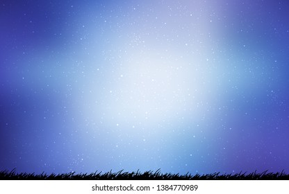 Light Pink, Blue vector template with space stars. Glitter abstract illustration with colorful cosmic stars. Template for cosmic backgrounds.