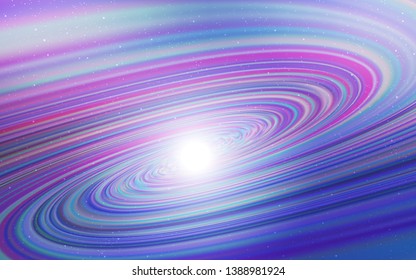 Light Pink, Blue vector template with space stars. Glitter abstract illustration with colorful cosmic stars. Best design for your ad, poster, banner.