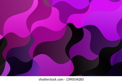 Light Pink, Blue vector template with lava shapes. Glitter abstract illustration with wry lines. Pattern for your business design.