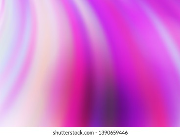 Light Pink, Blue vector template with bent lines. Shining illustration, which consist of blurred lines, circles. The best blurred design for your business.