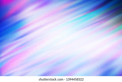 Light Pink, Blue vector template with space stars. Shining illustration with sky stars on abstract template. Smart design for your business advert.